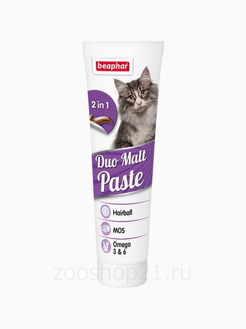 Beaphar Двойная Паста для выведения шерсти (Duo Malt Paste) 100г
