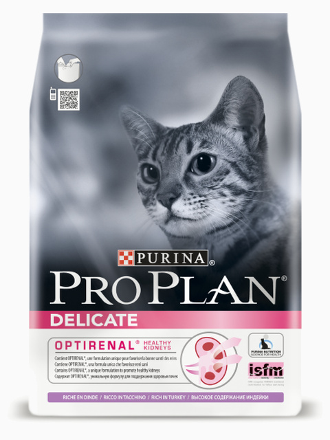 Корм Pro Plan Delicate для кошек с чувствительным пищеварением с индейкой, 1.5 кг
