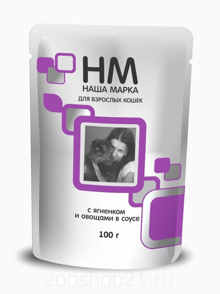 Корм Наша Марка для кошек с ягненком в соусе, 85 г