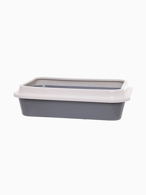 Сибирская кошка туалет для кошек глубокий с бортиком, 37x27x9.5 см