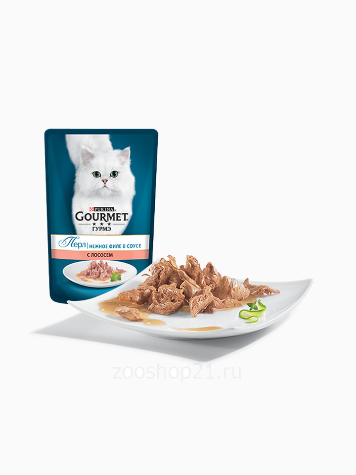 Gourmet Perle нежное филе в соусе, с лососем 85 г