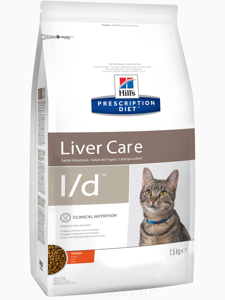 Корм Hill's Prescription Diet L/d Liver Care для кошек диета для поддержания здоровья печени курица 1.5 кг
