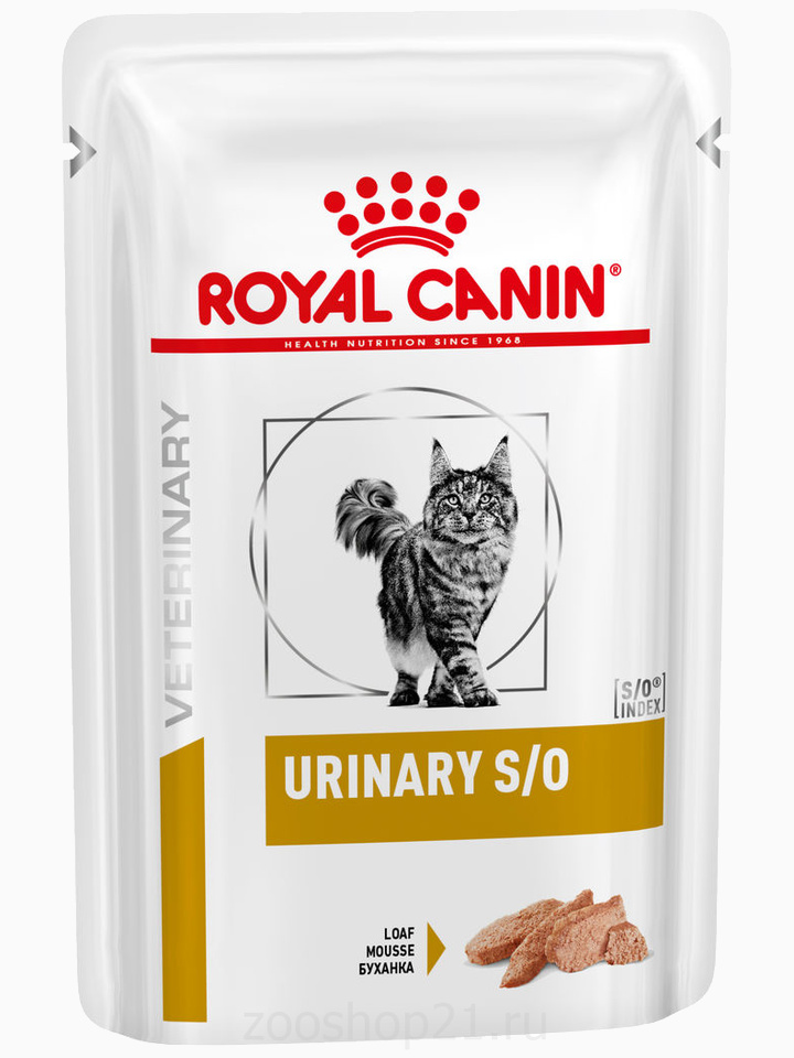 Корм Royal Canin Urinary S/O (паштет) для кошек при МКБ, 85 г