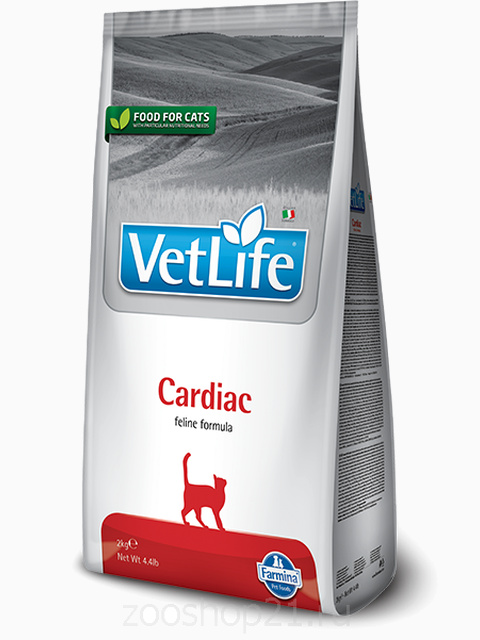 Корм Farmina Vet Life Cardiac для кошек при сердечно-сосудистых заболеваниях, 2 кг