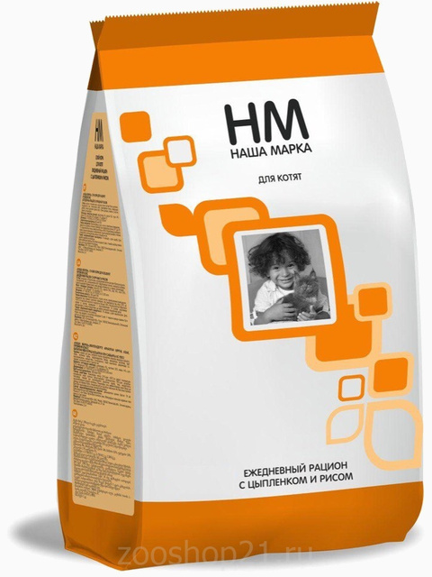 Корм Наша Марка для котят с цыпленком и рисом, 400 г