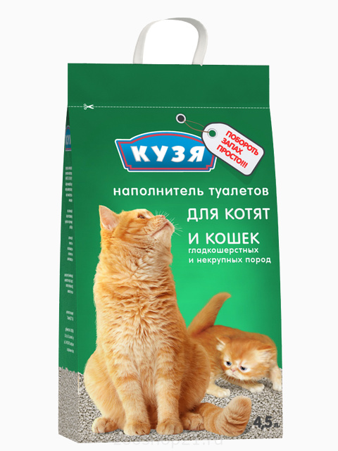 Кузя наполнитель для котят и короткошерстных пород 4.5 л