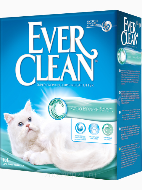 Ever Clean Комкующийся наполнитель с ароматом морского бриза Aqua Breeze, 10 л
