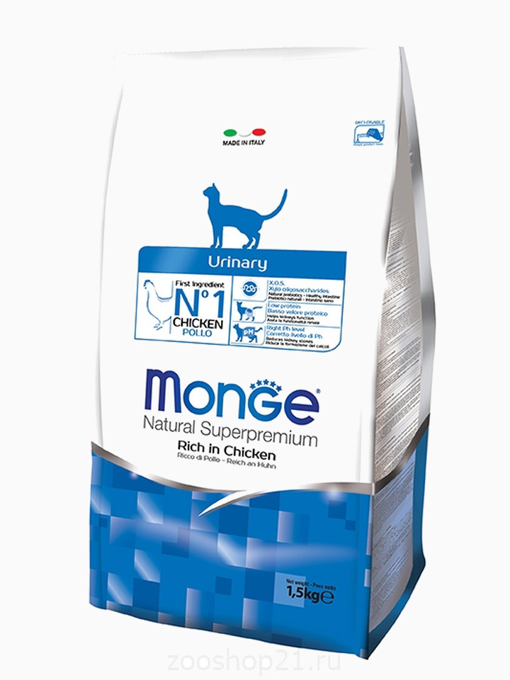 Корм Monge Cat Urinary для кошек профилактика МКБ, 400 г