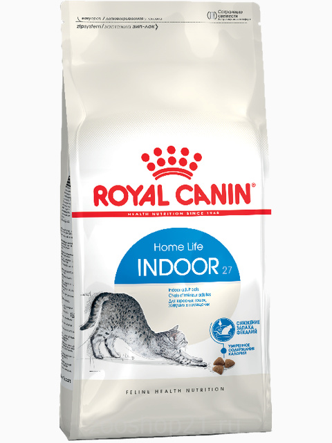 Корм Royal Canin Indoor для домашних кошек 1-7 лет, 400 г