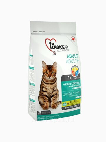 Корм 1st Choice для кошек с лишним весом, 5.44 кг
