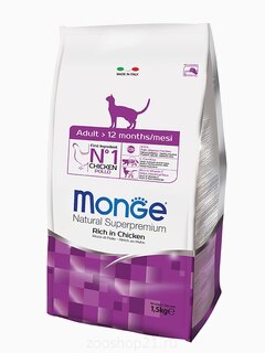 Корм Monge Cat для взрослых кошек, 400 г