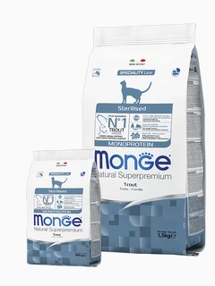 Корм Monge Sterilised Trout Cat для стерилизованных кошек с форелью, 400 г