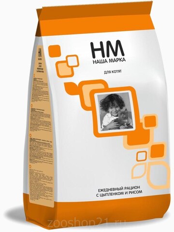 Корм Наша Марка для котят с цыпленком и рисом, 400 г