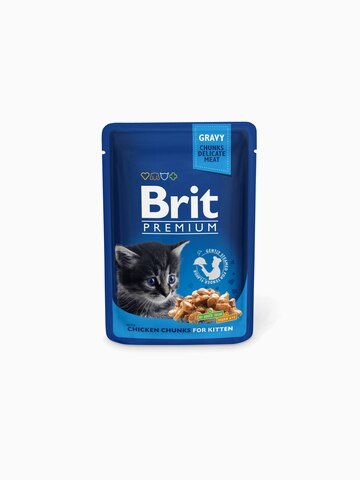Корм Brit Premium Chicken Chunks for Kitten для котят курица, 85 г
