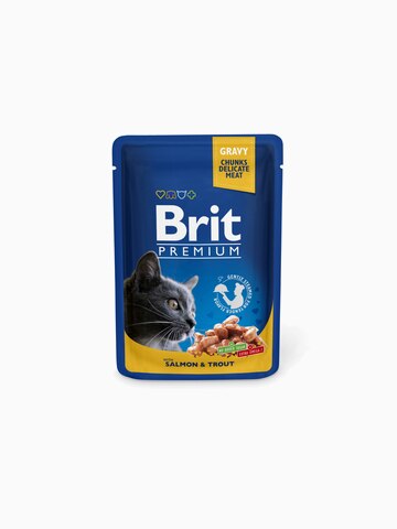 Корм Brit Premium Salmon&Trout для кошек лосось и форель, 100 г