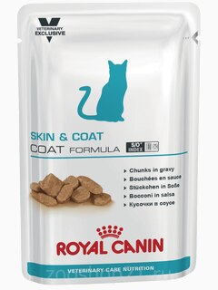 Корм Royal Canin Skin & Coat для кастрированных кошек с чувствительной кожей, 100 г