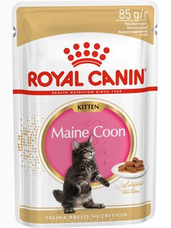 Корм Royal Canin Maine Coon KITTEN (в соусе) для КОТЯТ породы мейн кун от 3 до 15 мес., 85 г