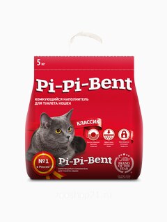 Pi-Pi-Bent Комкующийся наполнитель "Классик" (пакет), 5 кг