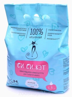 Си Си Кэт Комкующийся наполнитель, 100% натуральный, 5.3 л