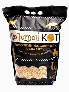 Золотой кот Кукурузный наполнитель, 3 л