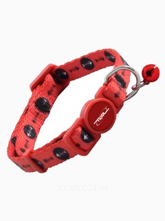 Ошейник нейлоновый для кошек "Косточки", 10*210-330мм
