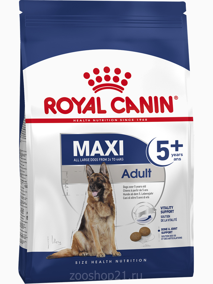 Корм Royal Canin Maxi Adult 5+ для собак крупных пород (26-44 кг), 5-8 лет, 4 кг