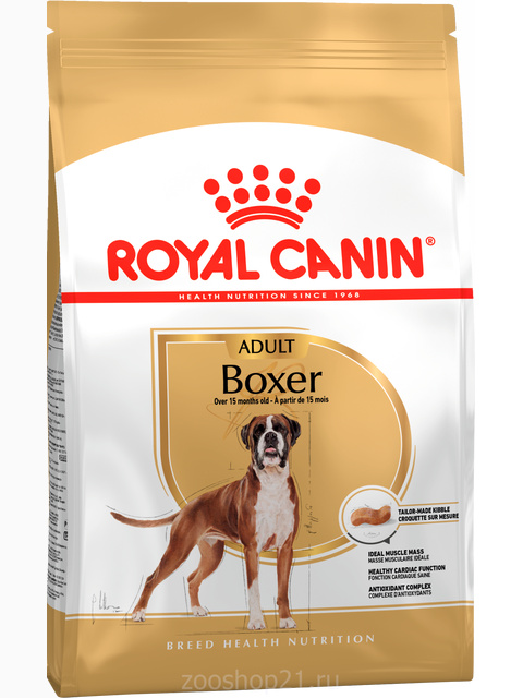 Корм Royal Canin Boxer Adult для боксера старше 15 мес., 12 кг