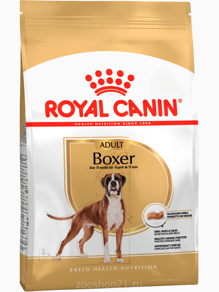 Корм Royal Canin Boxer Adult для боксера старше 15 мес., 12 кг