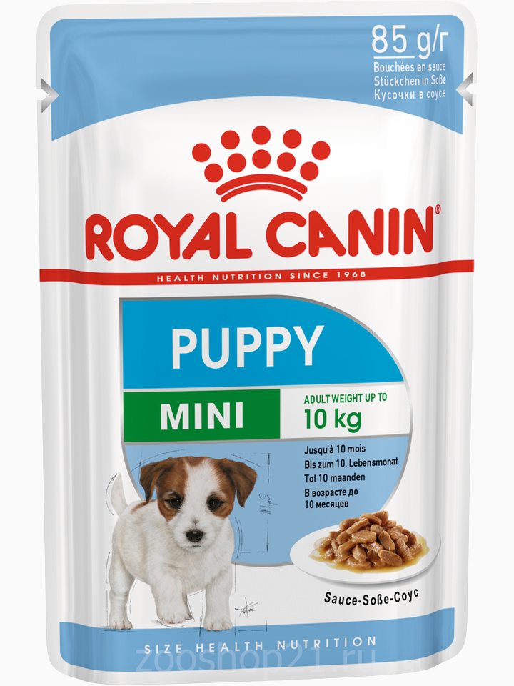 Корм Royal Canin Mini Puppy (в соусе) для щенков малых пород 2-10 мес., 85 г