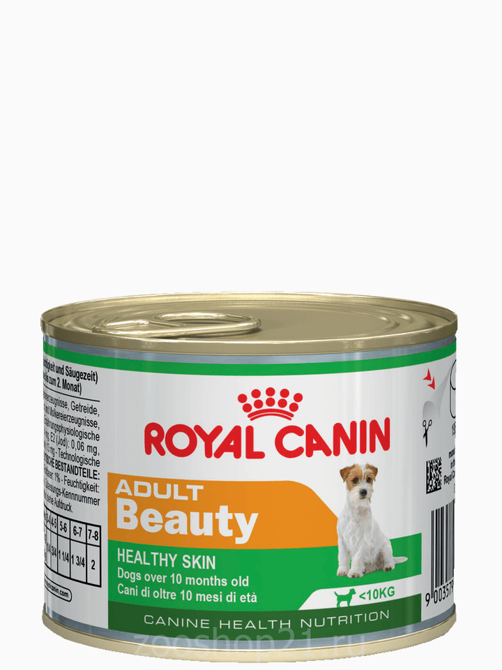 Корм Royal Canin Adult Beauty (мусс) для поддержания здоровья шерсти и кожи 1-8 лет, 195 г