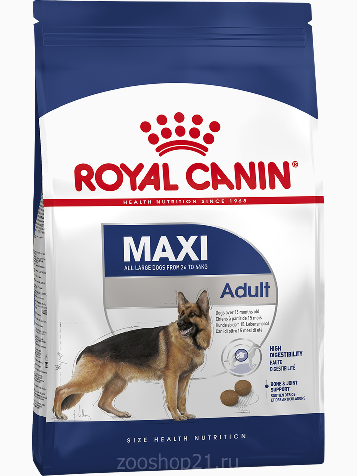 Корм Royal Canin Maxi Adult для собак крупных пород (26-44 кг), 3 кг