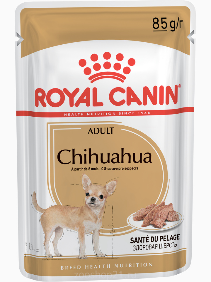 Корм Royal Canin Chihuahua Adult (паштет) для чихуахуа старше 8 мес., 85 г