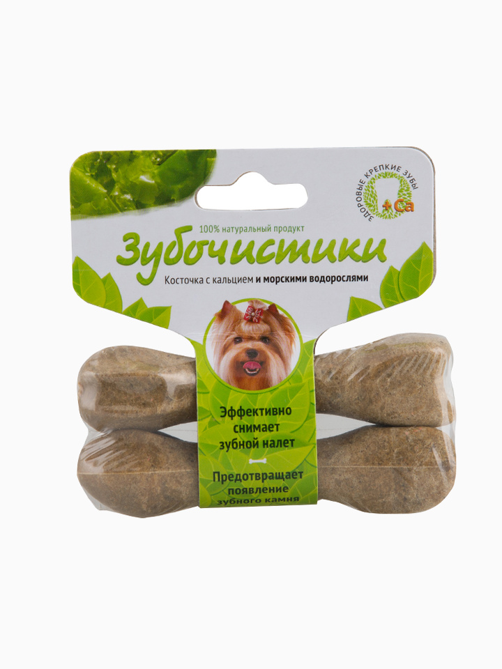 Лакомство "Зубочистики" для собак мелких пород, с морскими водорослями, 2 шт