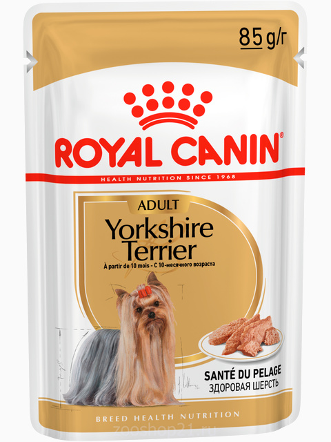Корм Royal Canin Yorkshire Terrier Adult (паштет) для йоркширского терьера старше 10 мес., 85 г