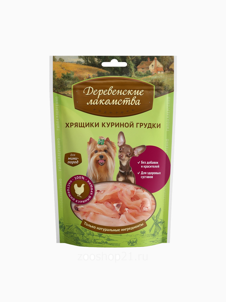 Деревенские лакомства Хрящики куриной грудки для мини-пород, 30 г