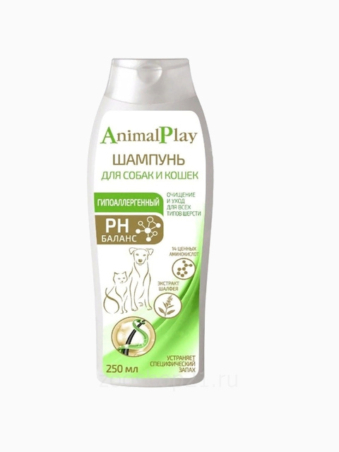 Шампунь для собак и кошек Animal Play Гипоаллергенный, 250 мл