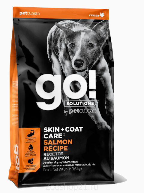 Корм Go! Skin & Coat Salmon для собак и щенков с Лососем и овсянкой, 11.34 кг