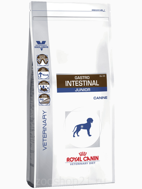 Корм Royal Canin Gastro Intentinal Junior GIJ 29 для щенков до 1 года при нарушении пищеварения, 1 кг