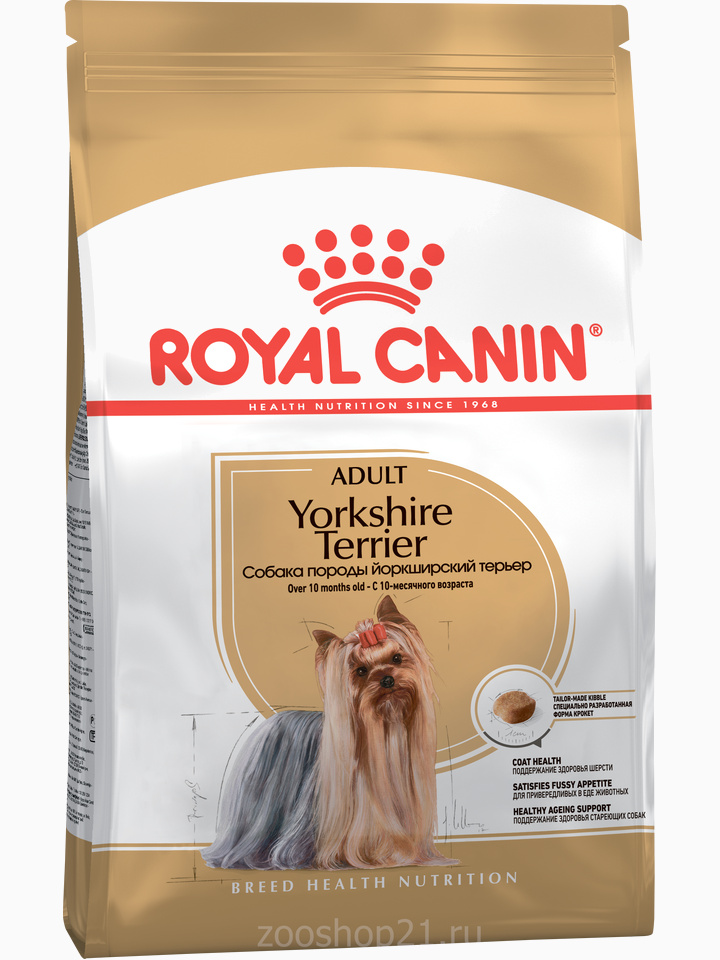 Корм Royal Canin Yorkshire Terrier Adult для йоркширского терьера старше 10 мес., 1.5 кг