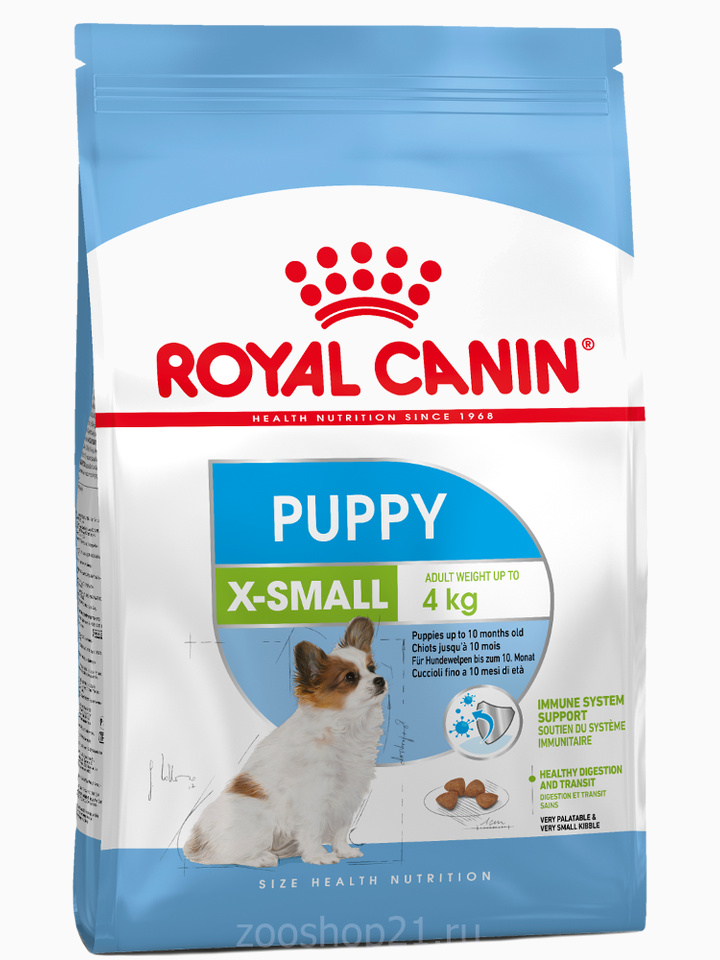 Корм Royal Canin X-Small Puppy для щенков миниатюрных пород 2-10 мес., 1.5 кг