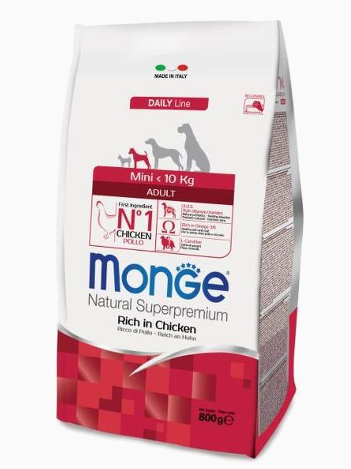 Корм Monge Dog Mini для взрослых собак мелких пород, 800 г