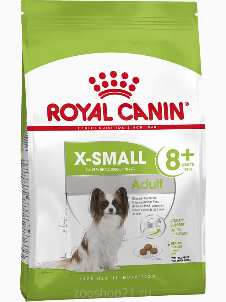 Корм Royal Canin X-Small Adult 8+ для собак миниатюрных пород (до 4 кг), 8-12 лет, 500 г