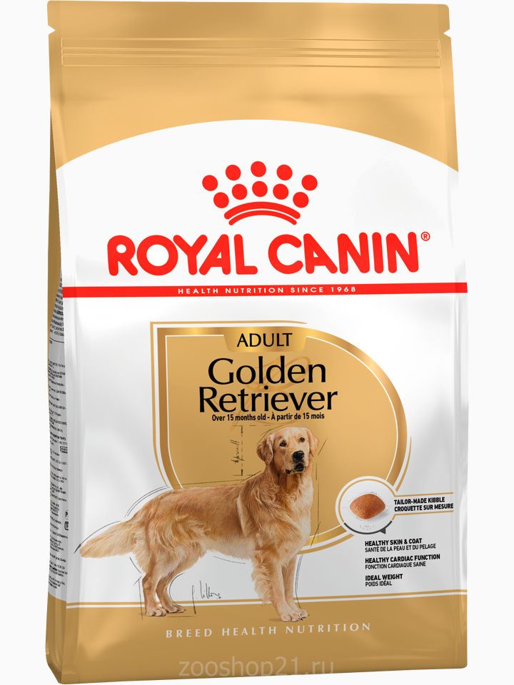 Корм Royal Canin Golden Retriever Adult для голден ретривера старше 15 мес., 3 кг