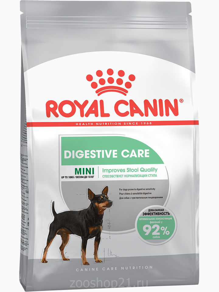 Корм Royal Canin Mini Digestive Care для собак малых пород (до 10 кг) при расстройствах пищеварения, 1 кг