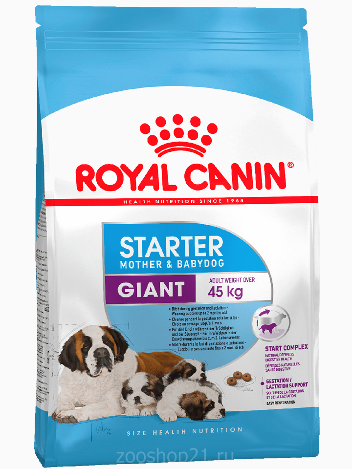 Корм Royal Canin Giant Starter для щенков гигантских пород до 2 мес., беременных и кормящих сук , 4 кг