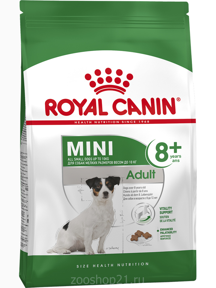Корм Royal Canin Mini Adult 8+ для собак малых пород (до 10 кг), старше 8 лет, 2 кг