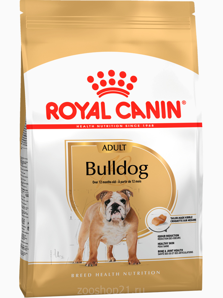 Корм Royal Canin Bulldog Adult для взрослого английского бульдога с 12 мес., 3 кг