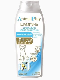 Шампунь укрепляющий "Animal Play" для короткошерстных собак, 250 мл