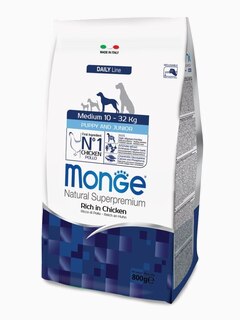 Корм Monge Dog Medium для щенков средних пород, 800 г