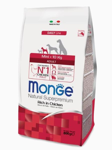 Корм Monge Dog Mini для взрослых собак мелких пород, 3 кг